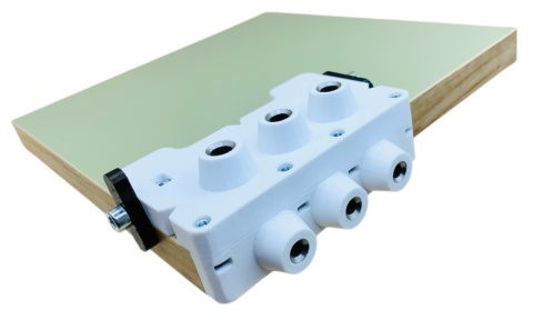 Szablon do konfirmatów meblowych Wzornik do wiercenia otworów fi7 + fi4 mm