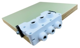 Szablon do konfirmatów meblowych Wzornik do wiercenia otworów fi7 + fi5 mm