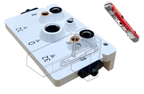 Szablon do mimośrodów Wzornik do kołków do mebli| Hafele Ixconnect 4w1