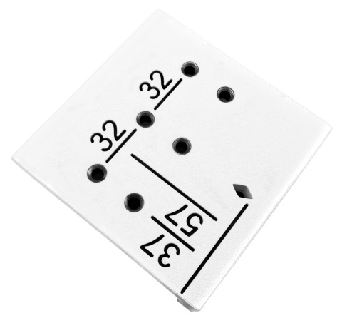 Szablon do półek regulowanych Wzornik Przymiar do podpórek 3x32 37/57